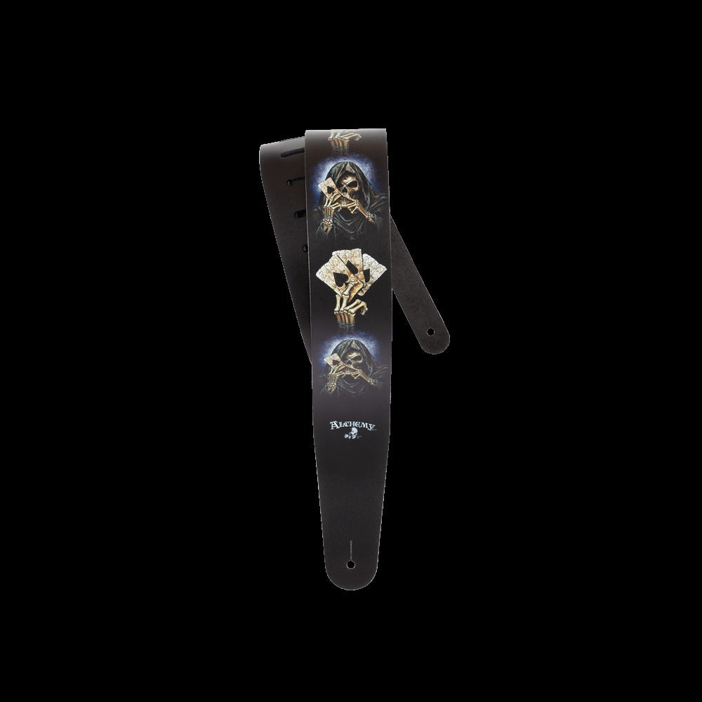 Alchemy Leather Guitar Strap, Reapers Ace