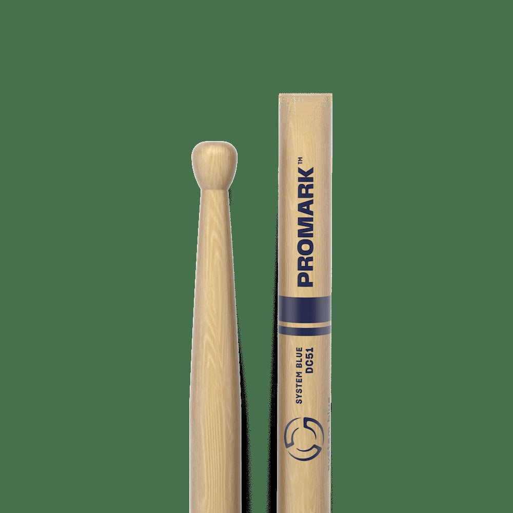 System Blue DC51 Hickory Drumstick, Wood Tip