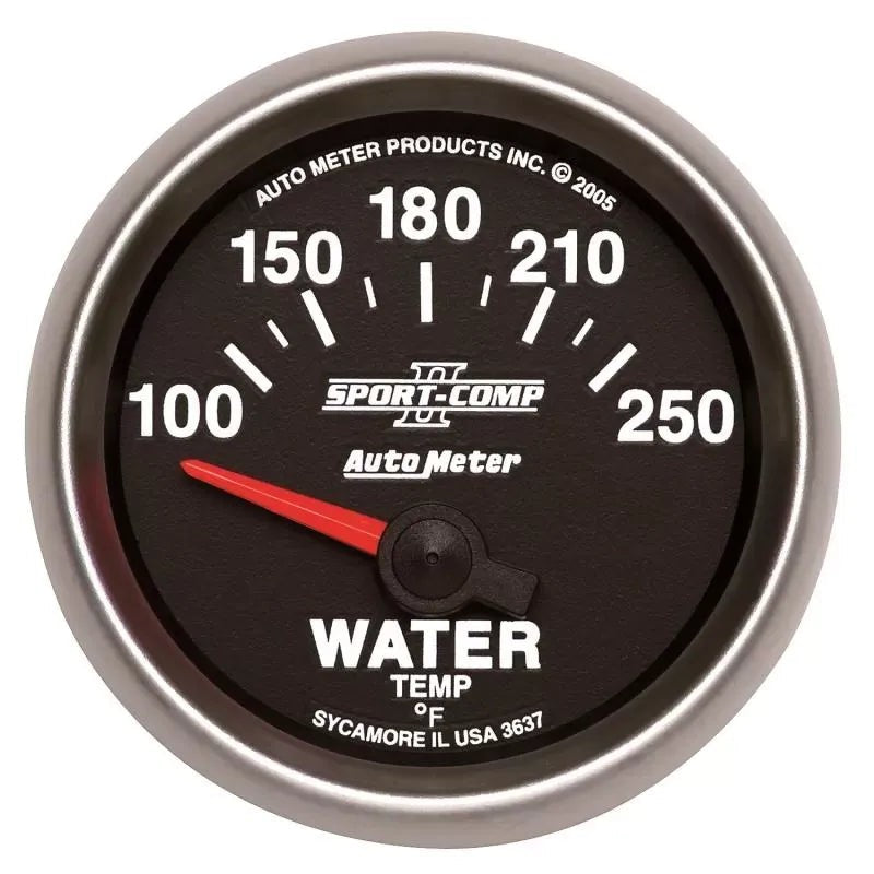 Autometer 2-1/16" 100-250 °F Water Temperature Gauge SPORT-COMP II | Universal (3637)
