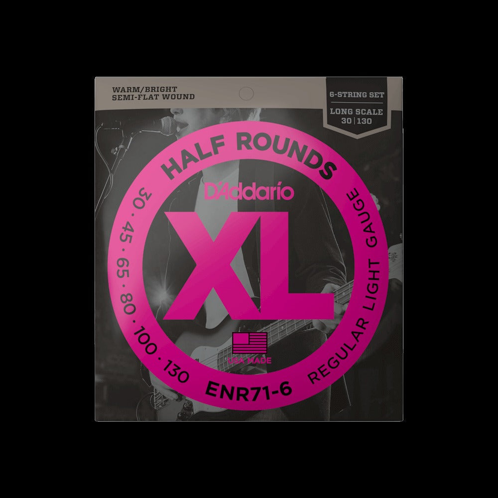 30-130 Regular Light 6-String, Long Scale, XL Half Rounds Bass Strings