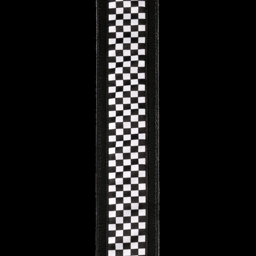 Hybrid Leather Guitar Strap, Checkered