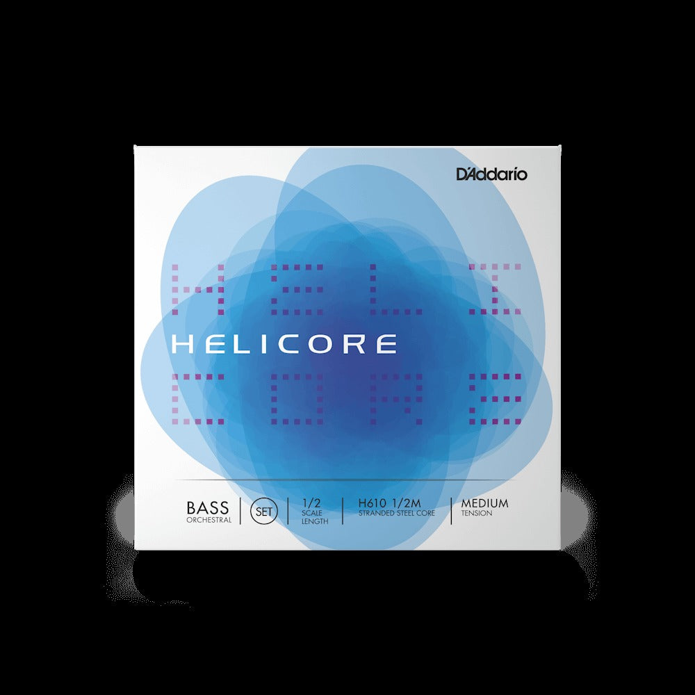 Helicore Orchestral Bass String Set, 1/2 Scale, Medium Tension