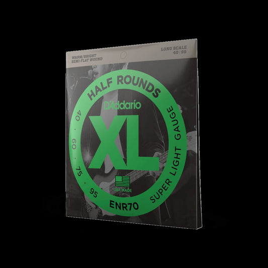 40-95 Super Light, Long Scale, XL Half Rounds Bass Strings