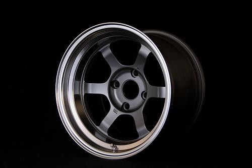 Volk Racing TE37V Gunmetal Gray w/ Machined Lip 15x9 | 4x100 (WVDVE2-15AG)