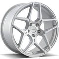 Versus Racing VS23 Silver w/Machined Spoke Faces and Outer Lip Ring 17x7.5 | 5x120 (VS2317755120+35SMF)