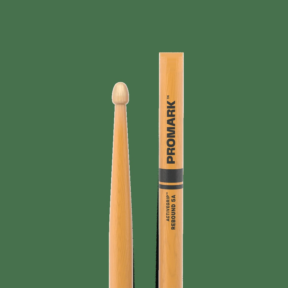 Rebound 5A ActiveGrip Clear Hickory Drumstick, Acorn Wood Tip