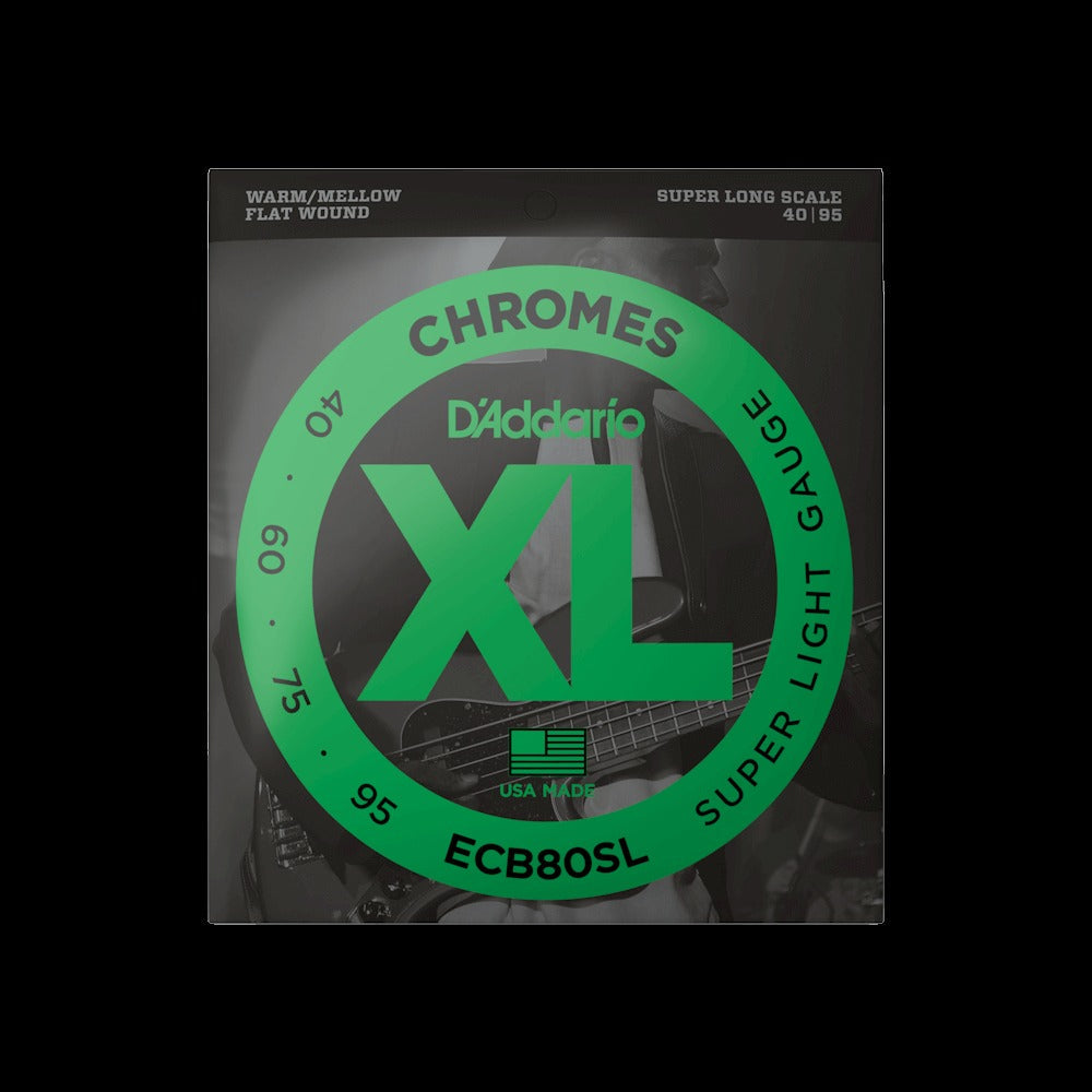 40-95 Super Light, Super Long Scale, XL Chromes Bass Strings