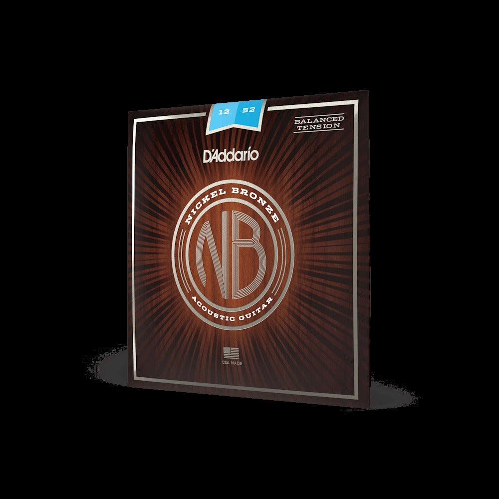 12-52 Light Balanced Tension, Nickel Bronze Acoustic Guitar Strings