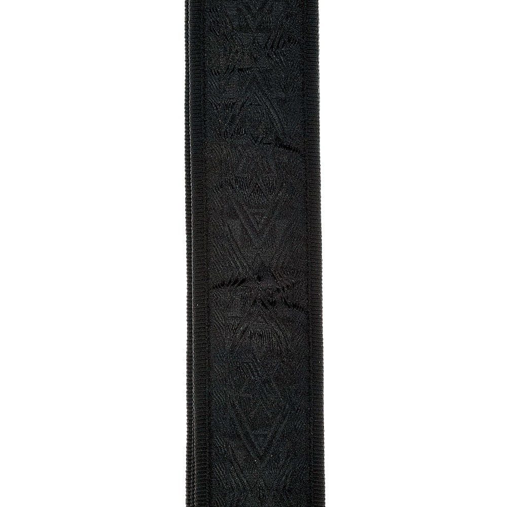 Woven Guitar Strap, Black Satin