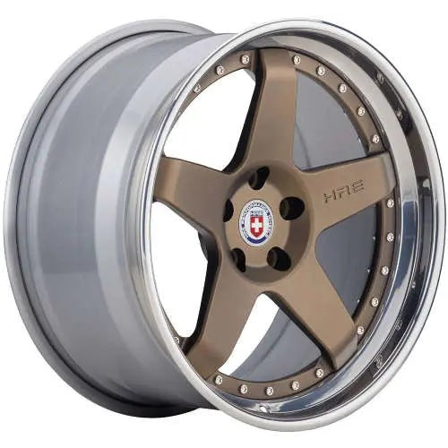 HRE Performance Wheels C105 Satin Bronze Center w/ Polished Clear Outer & Gloss Silver Inner 20x9 | 5x120 (C105-20951203503SB)