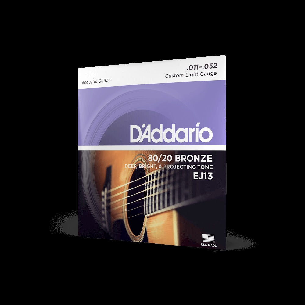 11-52 Custom Light, 80/20 Bronze Acoustic Guitar Strings