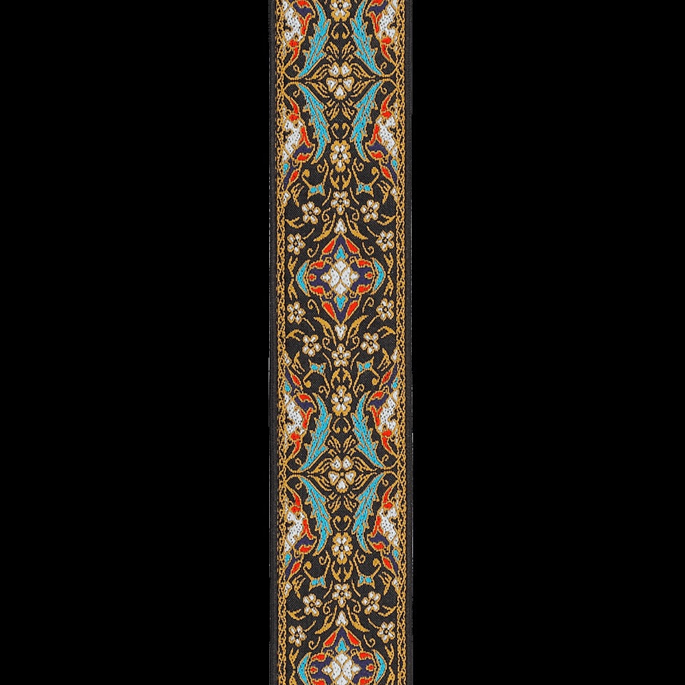 Eco Persian Woven Guitar Strap, Black