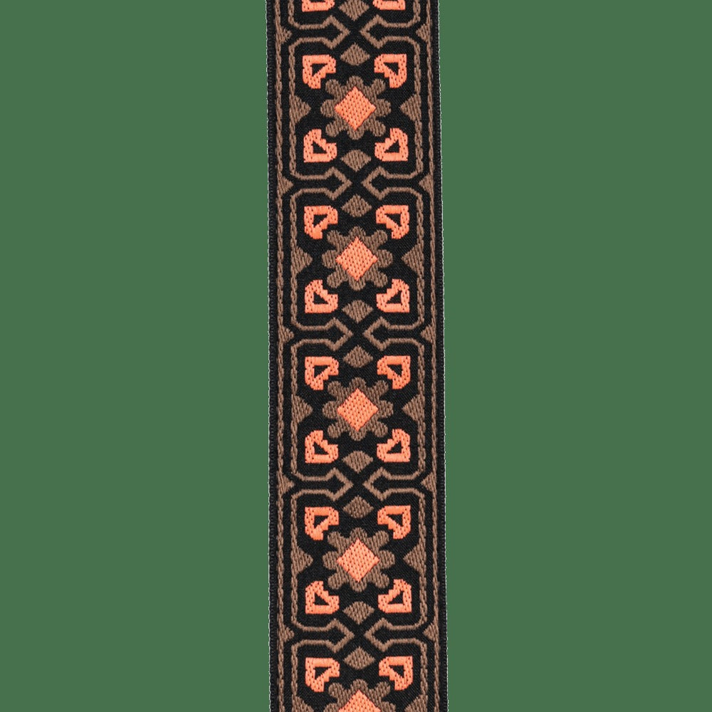 Eco Woven Guitar Strap, Brown & Orange