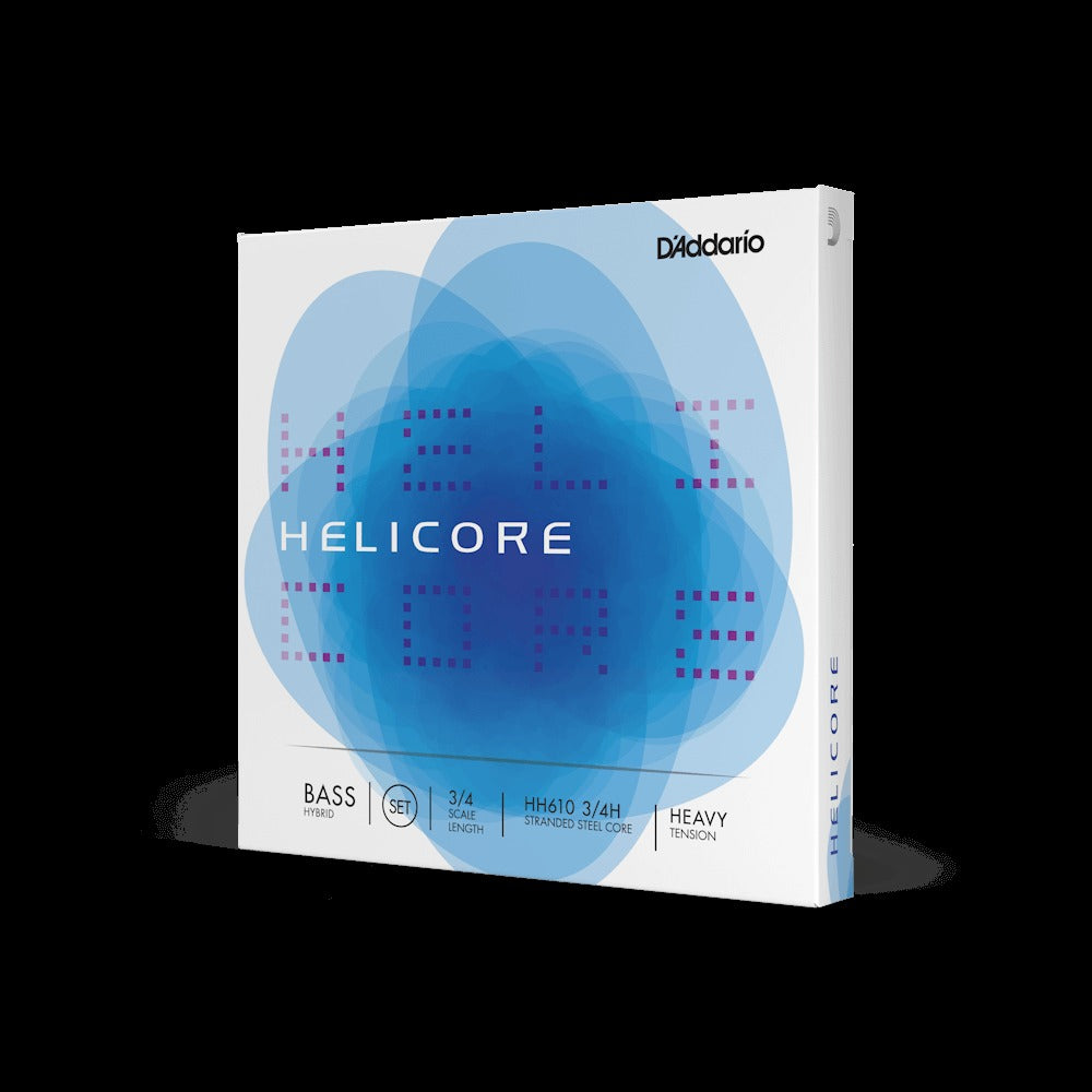 Helicore Hybrid Bass String Set, 3/4 Scale, Heavy Tension