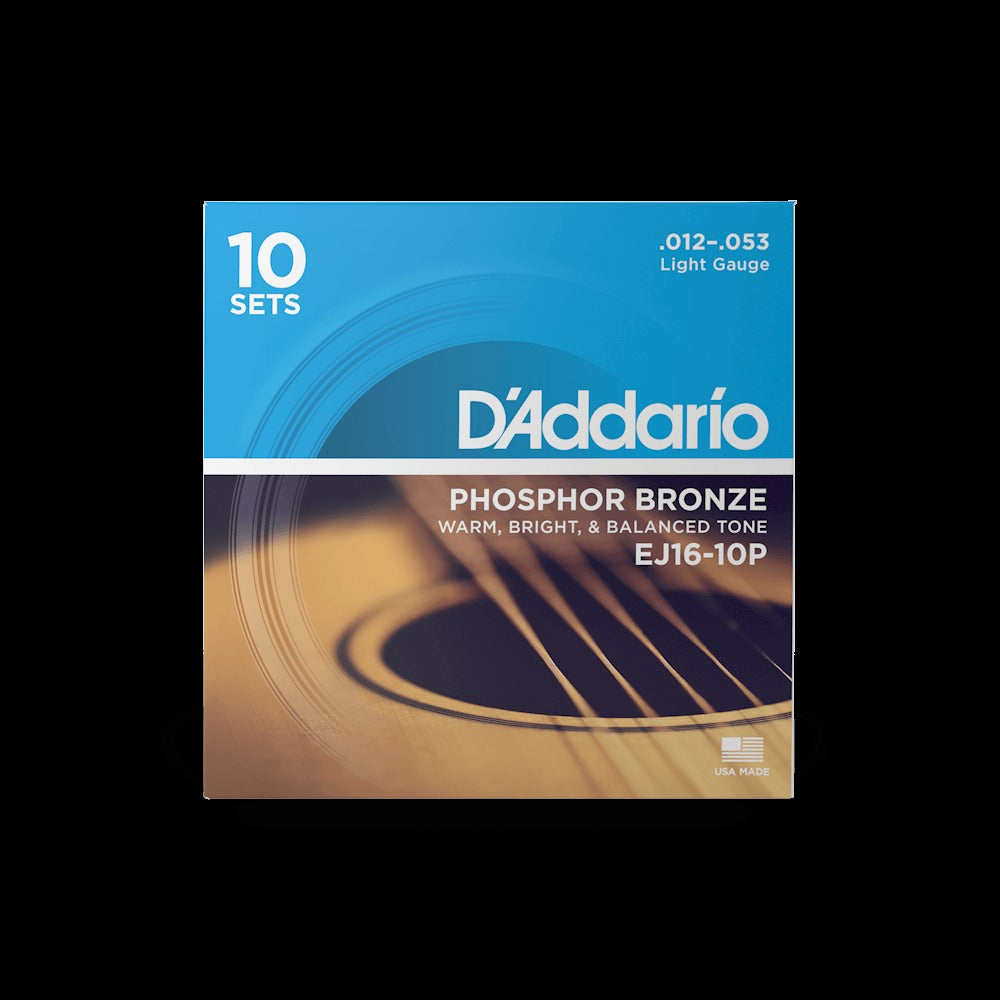 12-53 Light, Phosphor Bronze Acoustic Guitar Strings