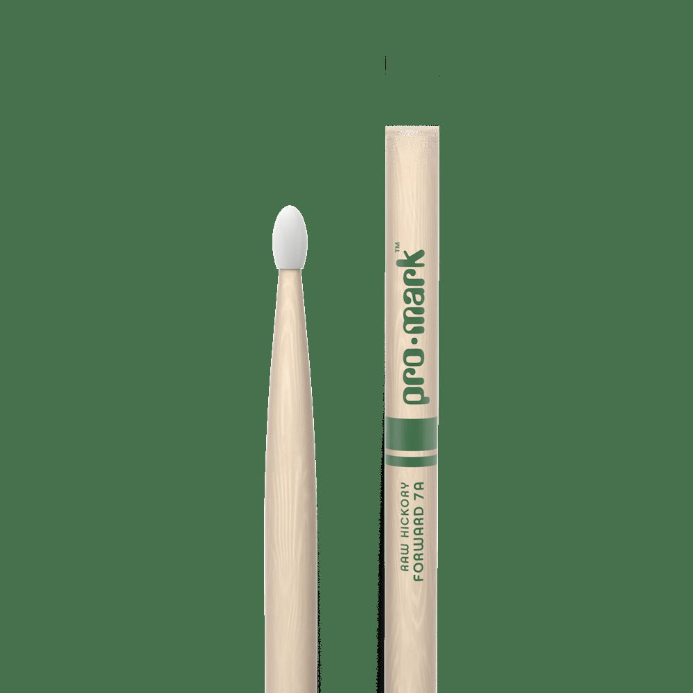 Classic Forward 7A Raw Hickory Drumstick, Oval Nylon Tip