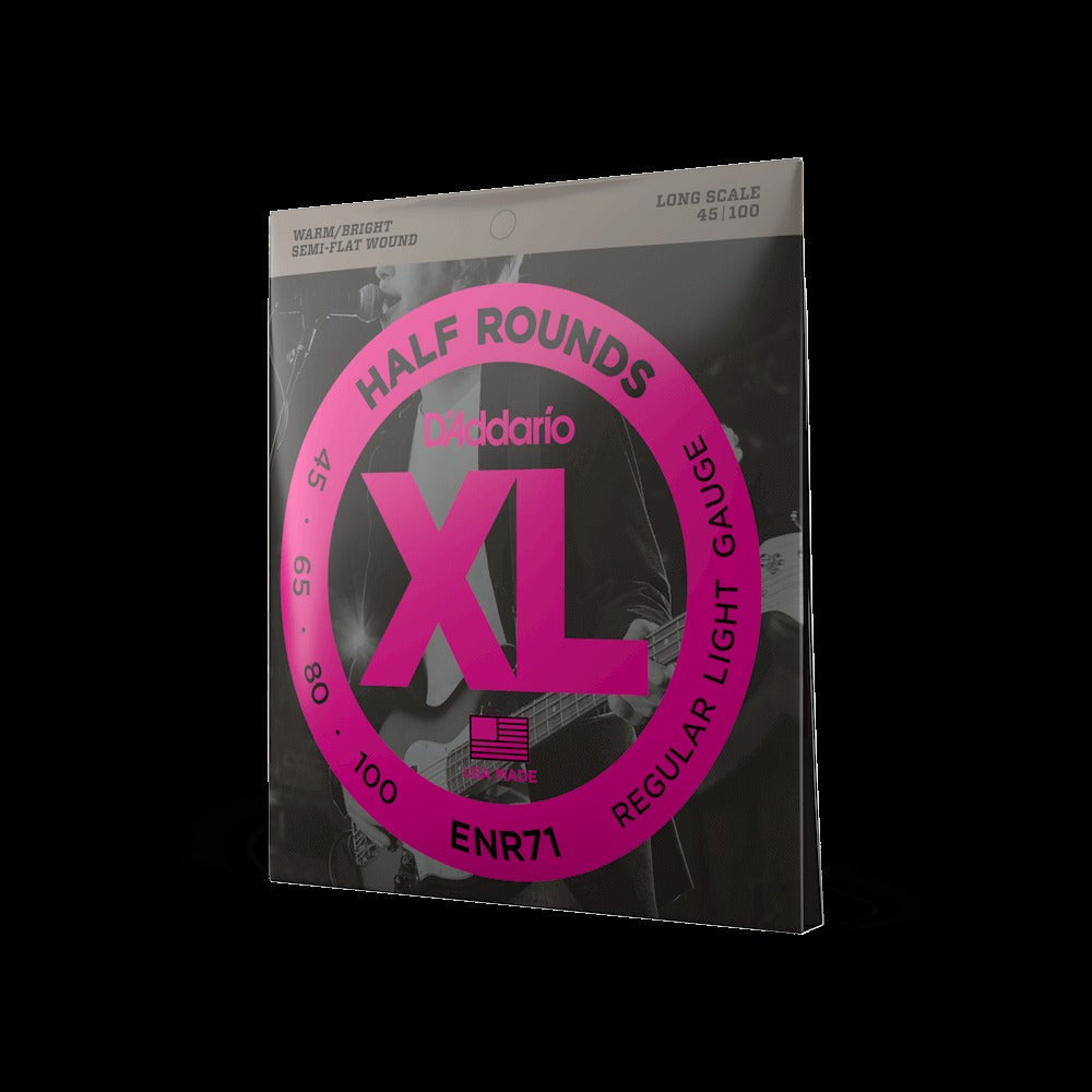 45-100 Regular Light, Long Scale, XL Half Rounds Bass Strings
