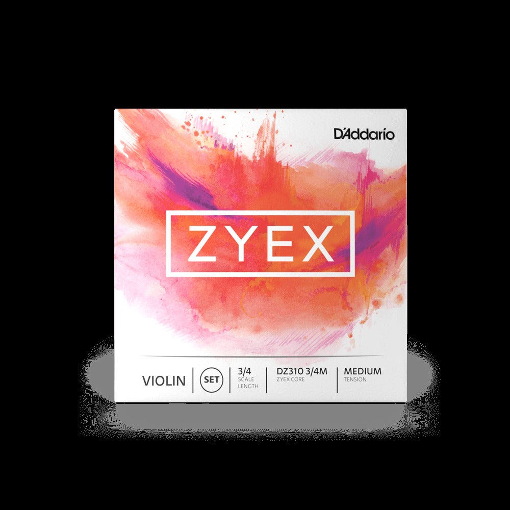 Zyex Violin String Set, 3/4 Scale, Medium Tension