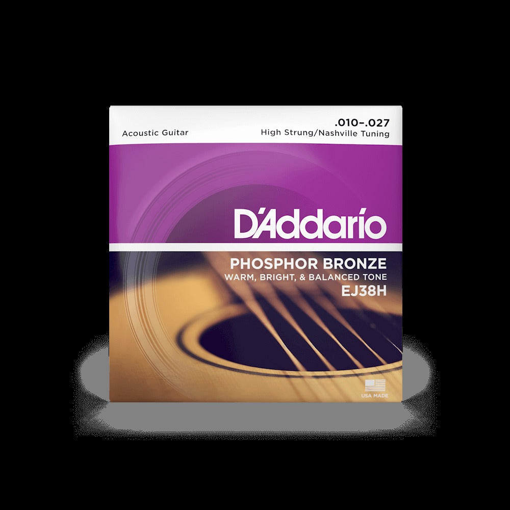 10-27 High Strung/Nashville Tuning, Phosphor Bronze Acoustic Guitar Strings