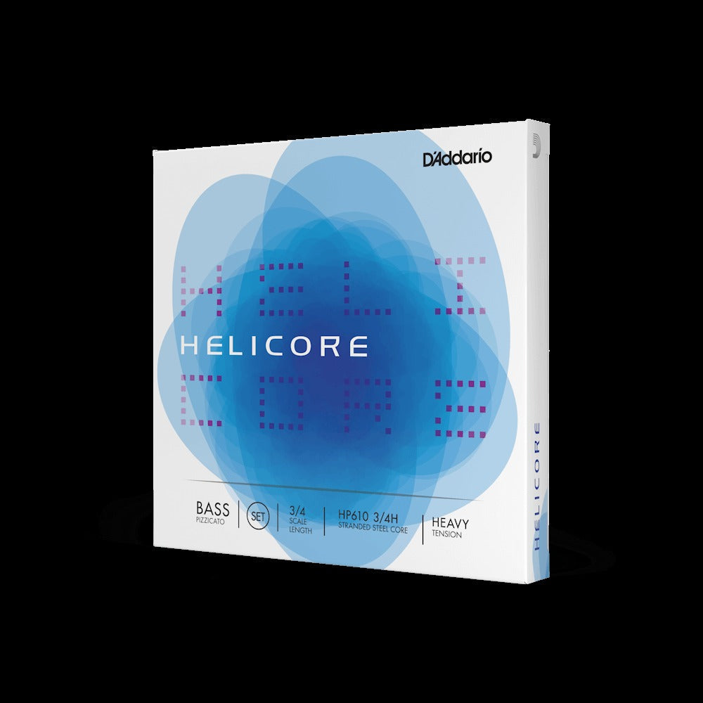 Helicore Orchestral Bass String Set, 3/4 Scale, Heavy Tension