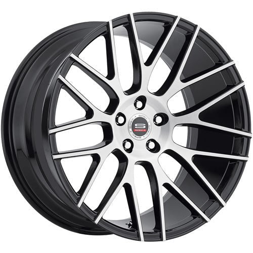 Spec-1 Wheels SPL-201 Gloss Black w/ Machined Spoke Faces 20x9 | 5x114.3 (SPL20120901638GBB)