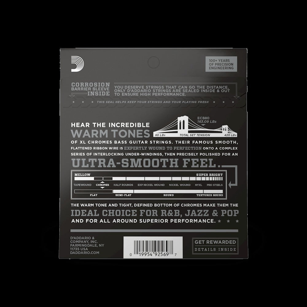 40-95 Super Light, Long Scale, XL Chromes Bass Strings